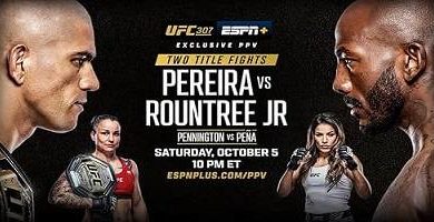 UFC Pereira Vs. Rountree Jr. PPV Pay Per View